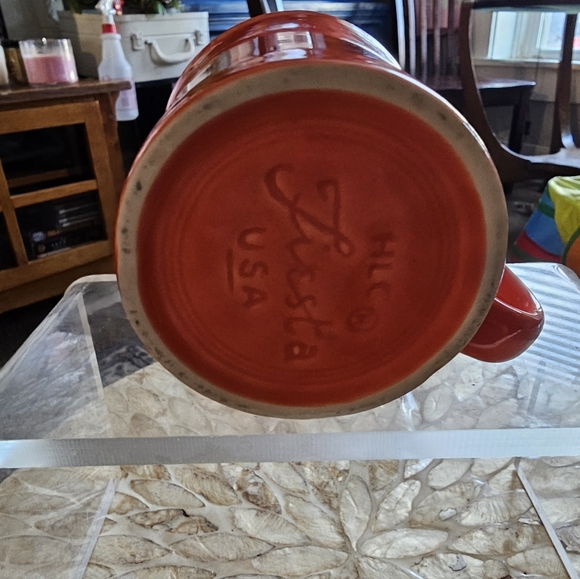 New Fiesta Scarlet Red Java Mug 12 Oz - Picture 3 of 3